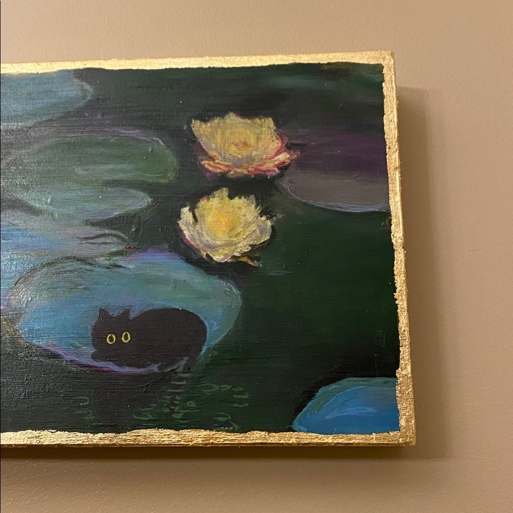 Original Water Lily flowers painting New - Picture 4 of 4